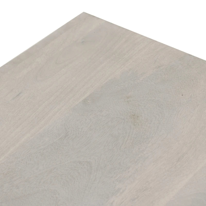51-Inch White Sand Solid Mango Wood Bench