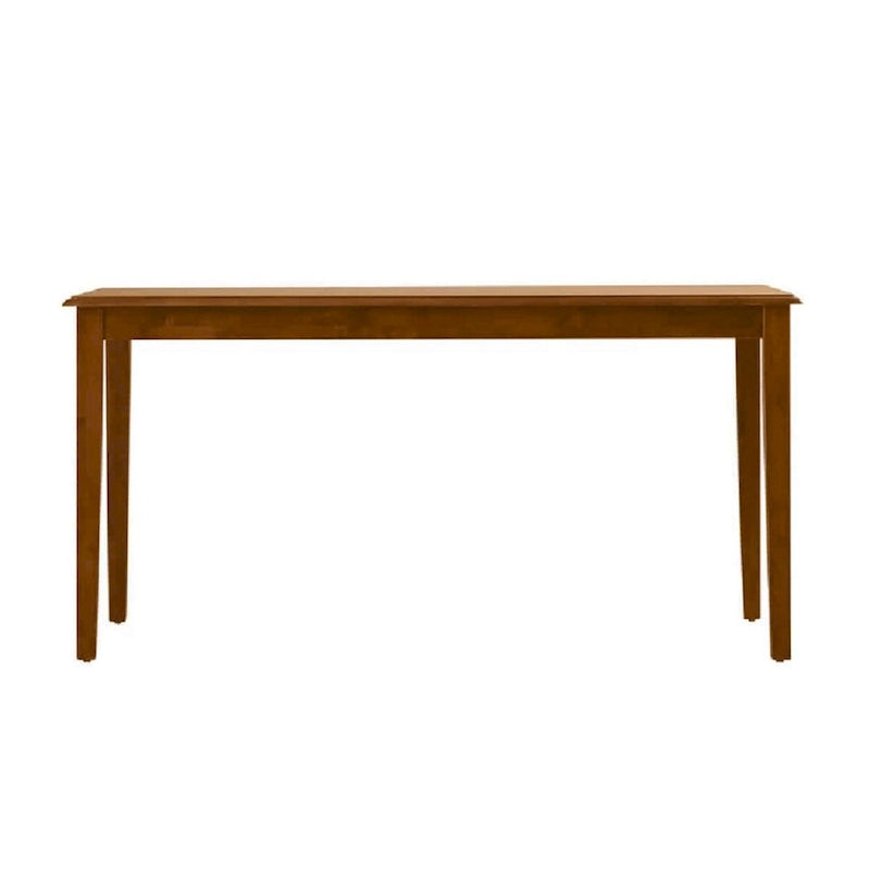 60-Inch Rectangular Dining Table with Tapered Legs, Walnut Brown