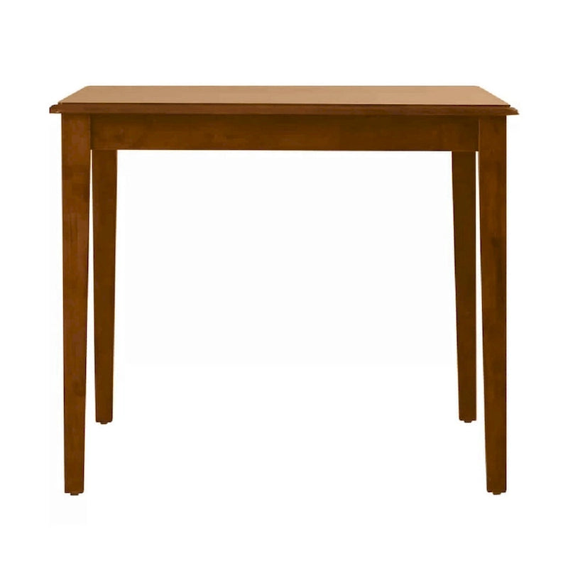 60-Inch Rectangular Dining Table with Tapered Legs, Walnut Brown